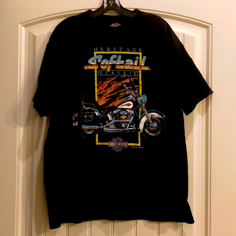 Vintage 1991 Harley Davidson Softail classic shirt